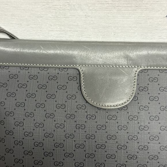 Vintage Gucci Ophidia Micro GG Monogram Gray Leather Crossbody Bag Purse Italy - Picture 5 of 14